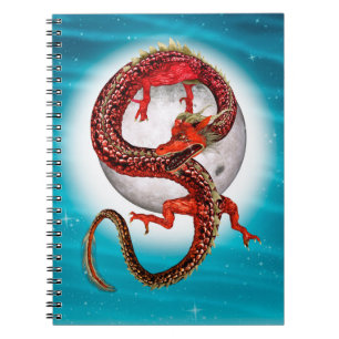 Caderno Espiral Dragão Vermelho do Leste - Criatura Fantástica Mít