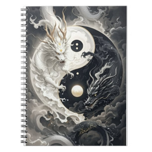 Caderno Espiral dragão yin yang