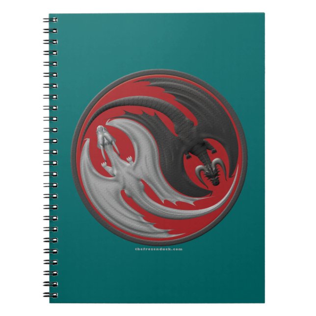 Caderno Espiral Dragão Yin-Yang (Frente)