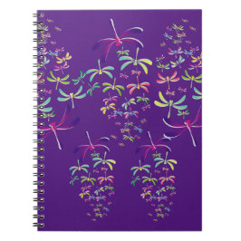 Caderno Espiral Dragões Coloridos em Roxo