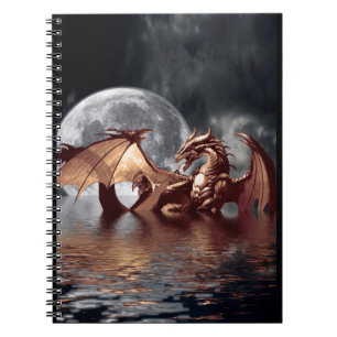 Caderno Espiral Dragon & Moon Fantasy Art Notebook