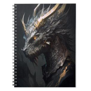 Caderno Espiral Dragon Retrait Animal Nature Willife Painting