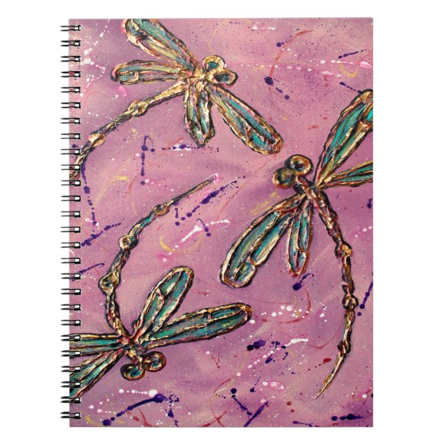 Caderno Espiral Dragonflies Pink Fizz (Frente)