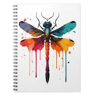 Caderno Espiral Dragonfly colorida