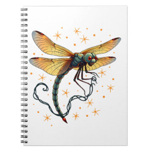 Caderno Espiral Dragonfly das Luzes de Natal