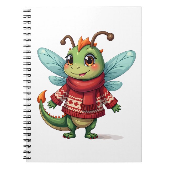 Caderno Espiral Dragonfly de Natal (Frente)