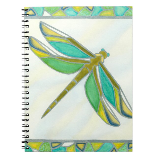 Caderno Espiral Dragonfly de Pastel Luminoso por Vanna Lam (Frente)