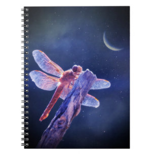 Caderno Espiral Dragonfly e Moon