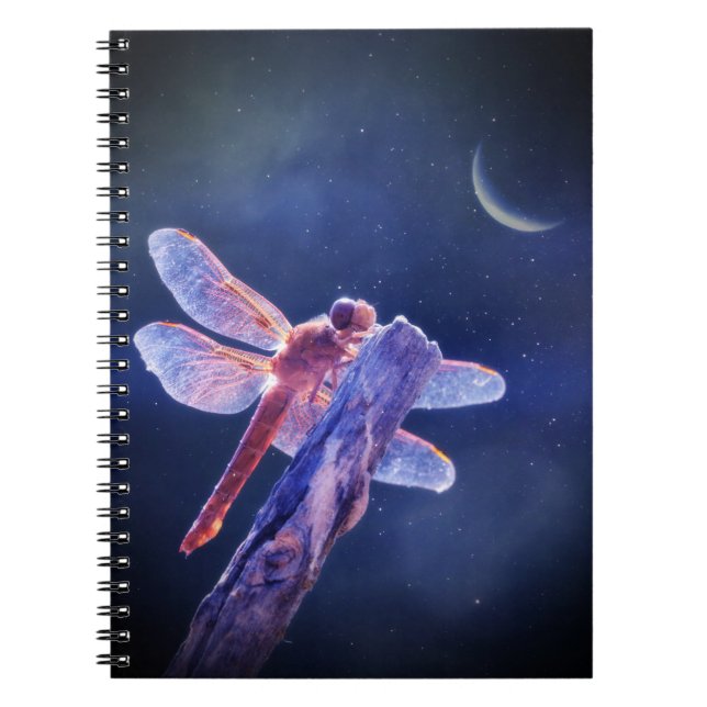Caderno Espiral Dragonfly e Moon (Frente)