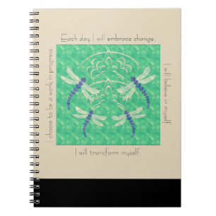 Caderno Espiral Dragonfly   Inspirational Spiral Notebook