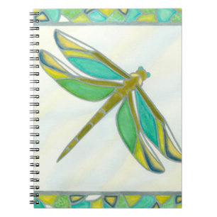 Caderno Espiral Dragonfly Luminosa Pastel por Vanna Lam