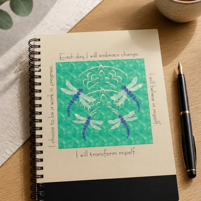 Caderno Espiral Dragonfly | Notebook Inspiracional Espiral (Criador carregado)