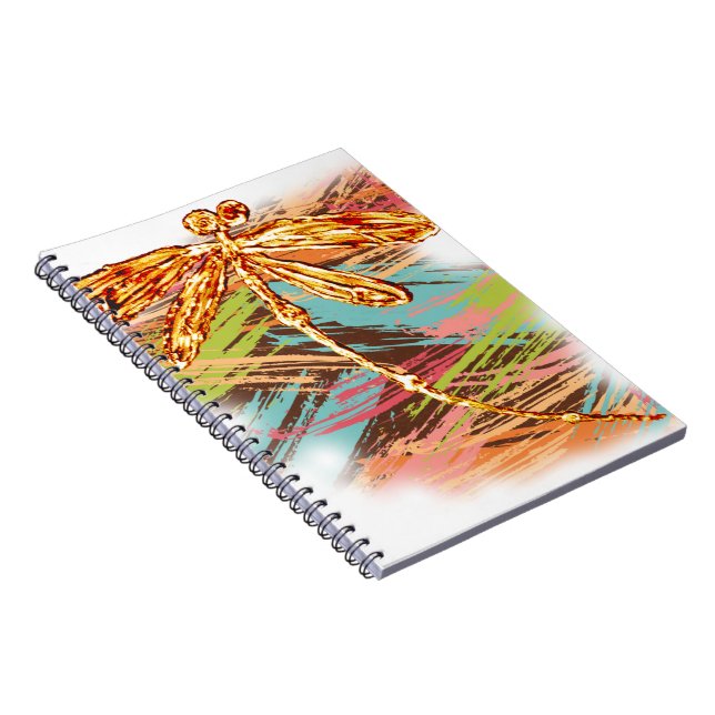 Caderno Espiral Dragonfly Orange Splash (Lado Direito)
