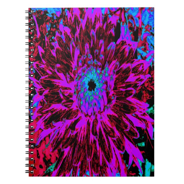 Caderno Espiral Dramson Red, Purple e Black Dahlia (Frente)