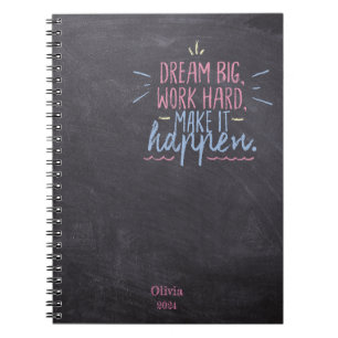 Caderno Espiral Dream Big Chalkboard