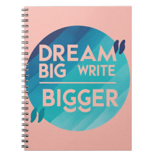 Caderno Espiral Dream Big Write Bigger opção 2