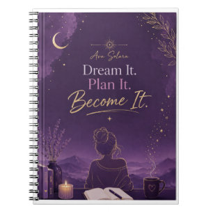 Caderno Espiral Dream It Plan It Become It Journal  Ava Solara