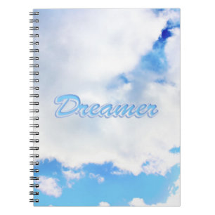 Caderno Espiral Dreamer Puffy White Clouds e Blue Sky