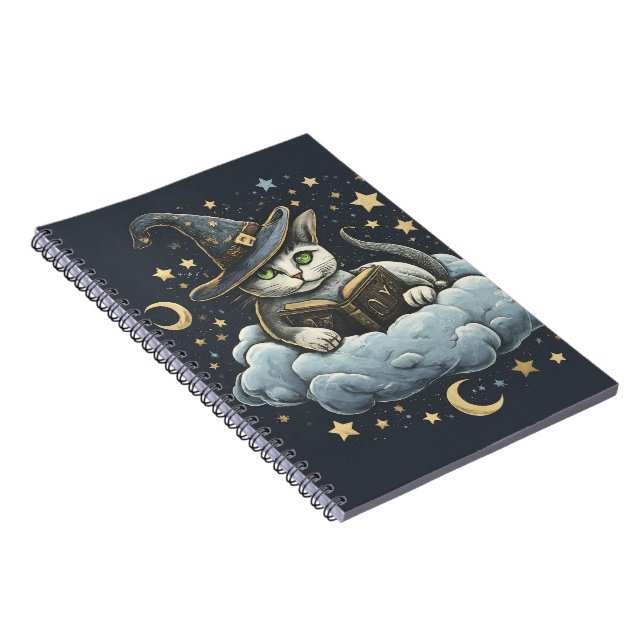 Caderno Espiral Dreamy Cat Wizard (Lado Direito)