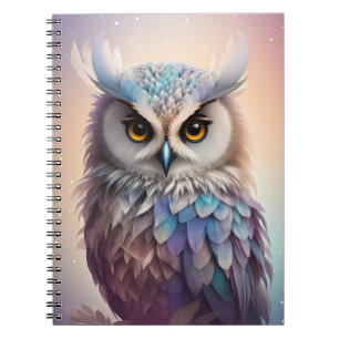 Caderno Espiral Dreamy Fantasy Owl Soft Pastel Colors