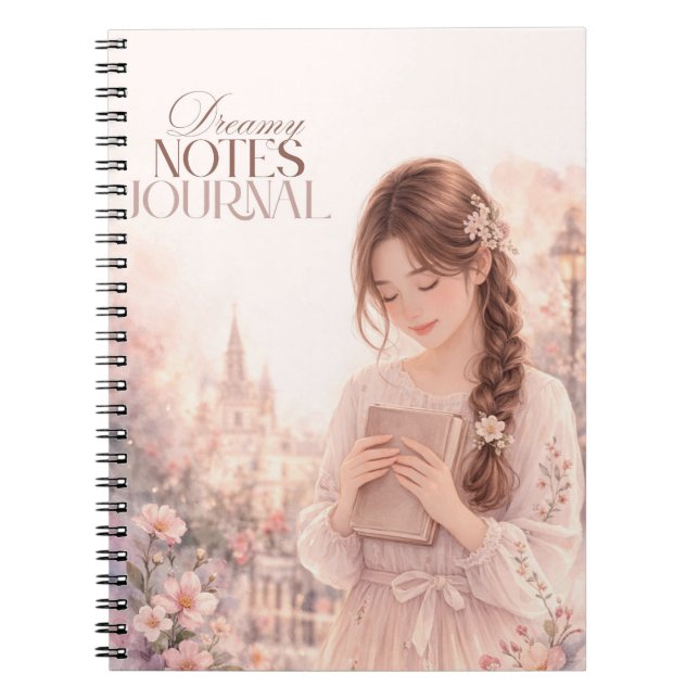 Caderno Espiral Dreamy Notes Journal –  floral giral notebook  (Frente)