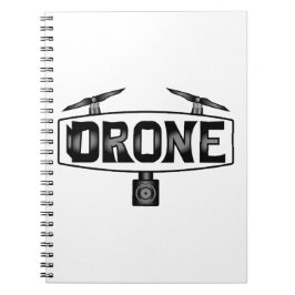 Caderno Espiral Drone Com A Palavra Drone