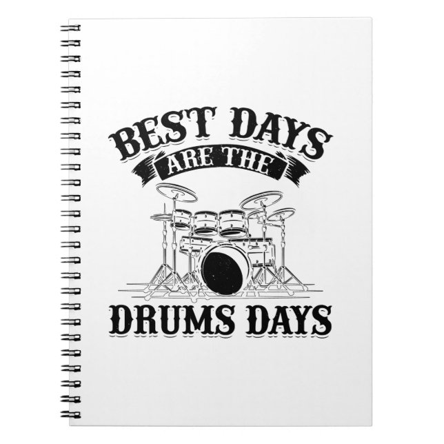 Caderno Espiral Drummer Sayings | Presente por instrumentos musica (Frente)