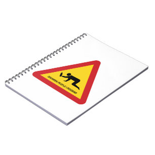 CADERNO ESPIRAL DRUNKEN PEOPLE CROSSING TRAFFIC SIGN