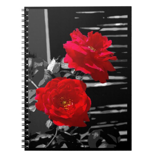 CADERNO ESPIRAL DUAS ROSAS VERMELHAS (Frente)