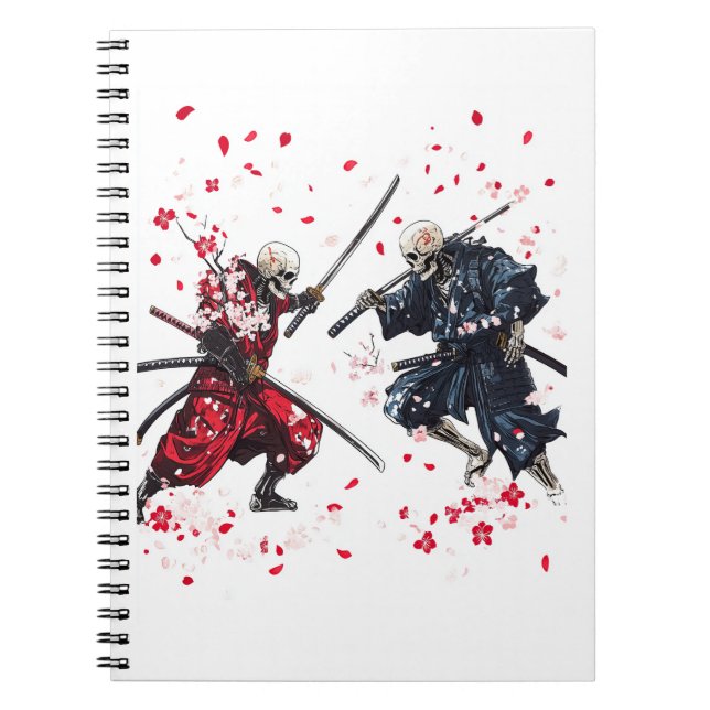 Caderno Espiral Duelo de Samurai Caveira (Frente)