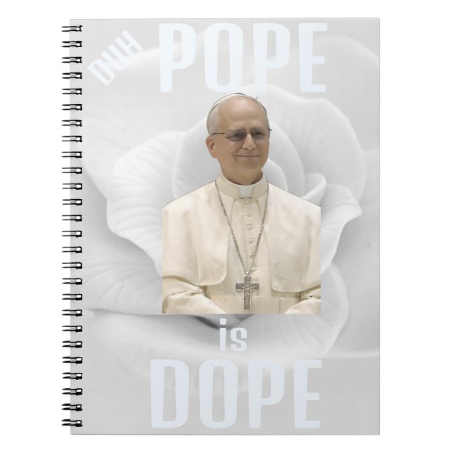 Caderno Espiral Duh Pope is Dope Notebook (Frente)