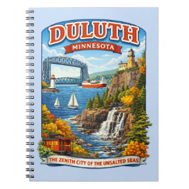 Caderno Espiral Duluth, Minnesota Souvenir Notebook, North Shore