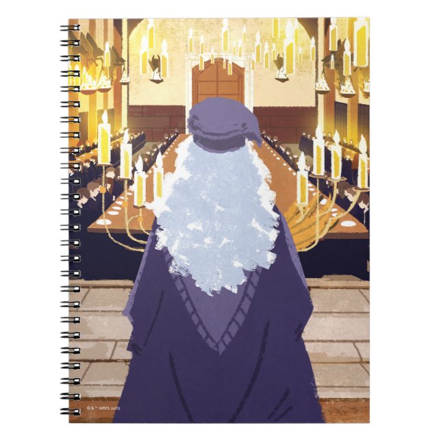 Caderno Espiral Dumbledore falando no Excelente Hogwarts Hall (Frente)