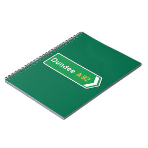 Caderno Espiral Dundee, sinal de estrada BRITÂNICO