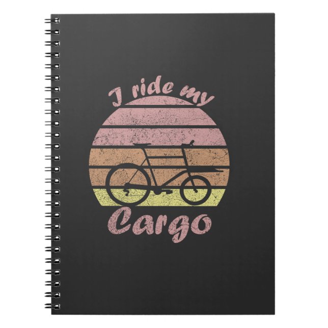 Caderno Espiral duradouro im Sonnenuntergang, Retro, Cargobike (Frente)