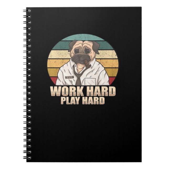 Caderno Espiral Duro de Reprodução de Duro de Trabalho Clássico (Frente)