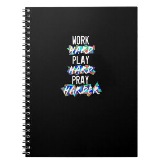 Caderno Espiral Duro de Trabalho Cristão, Reproduzir Duro, Rezar M