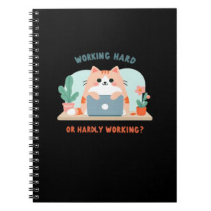 Caderno Espiral Duro De Trabalho Ou Mal Engraçado