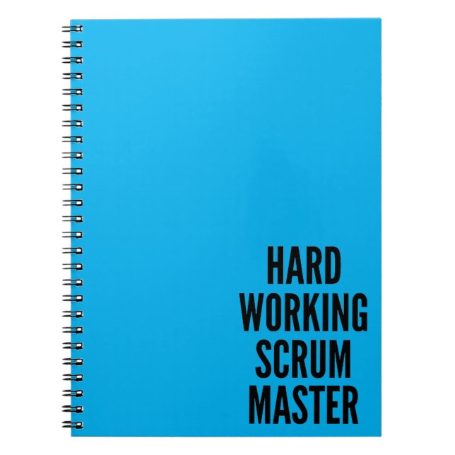 Caderno Espiral Duro Trabalhando Scrum Master (Frente)
