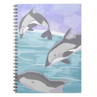 Caderno Espiral Dusk Dolphins