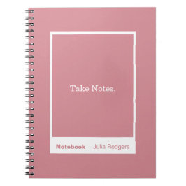 Caderno Espiral Dusty Pink Block Quote Classic Notebook