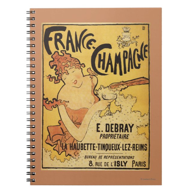 Caderno Espiral E. Debray Champagne Advertisement Poster (Frente)