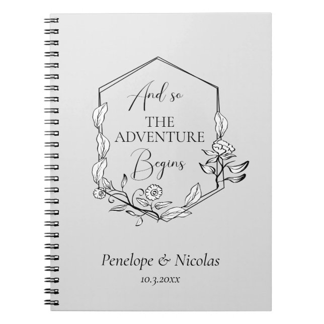 Caderno Espiral E Então A Aventura Começa A Planejar Casamentos (Frente)