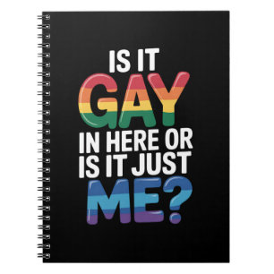 Caderno Espiral É Gay Aqui Ou Sou Apenas Eu Engraçado LGBTQ
