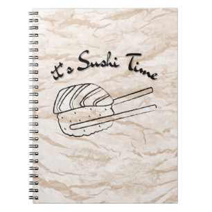 Caderno Espiral É hora de sushi, sushi