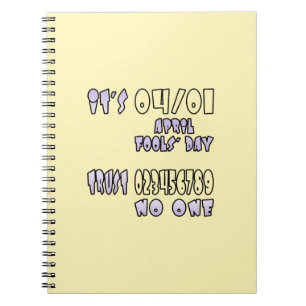 Caderno Espiral É o dia dos tolos de abril