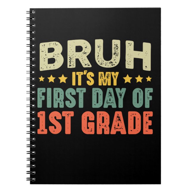 Caderno Espiral É o meu primeiro dia de 1rua de volta à escola (Frente)