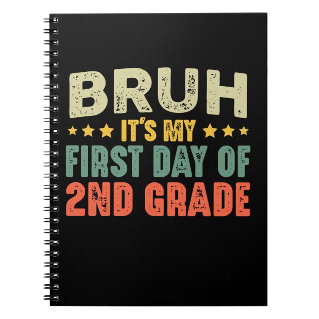 Caderno Espiral É o meu primeiro dia de segundo de volta à escola (Frente)