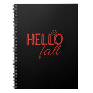 Caderno Espiral É outono Venham Todos Outonos Deixar Design