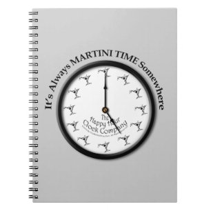 CADERNO ESPIRAL É SEMPRE HORA DO MARTINI EM ALGUM LUGAR ETIQUETA D